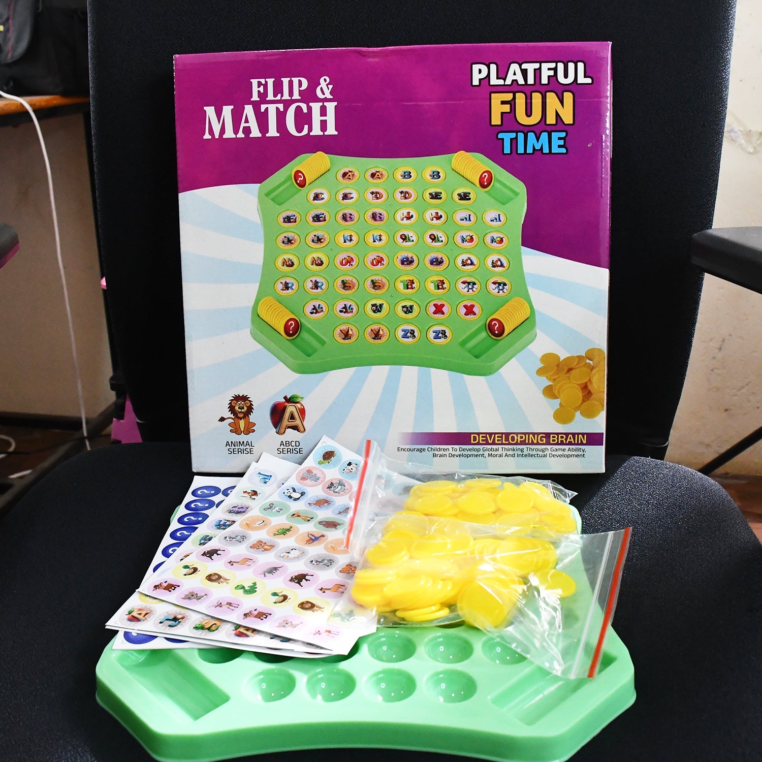 Flip & Match Educational Puzzle Game Toy (1 Set) Flip & Match Educational Puzzle Game Toy (1 Set)